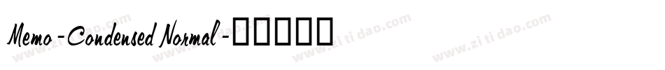 Memo-Condensed Normal字体转换
